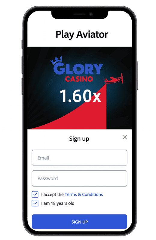 Glory Casino-তে সাইন আপ করে Aviator খেলুন